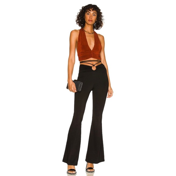 NEW BY.DYLN REVOLVE METALLIC HALTER CROP TOP - Picture 8 of 8